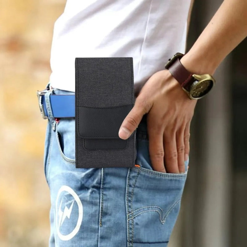 Étui pochette téléphone noir