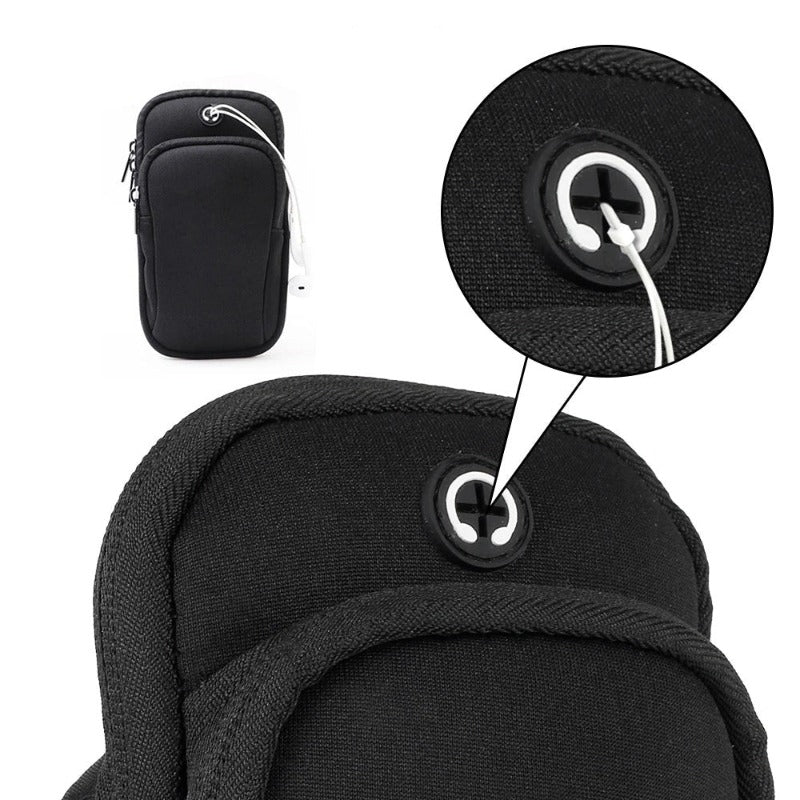 Pochette bras pour téléphone noir
