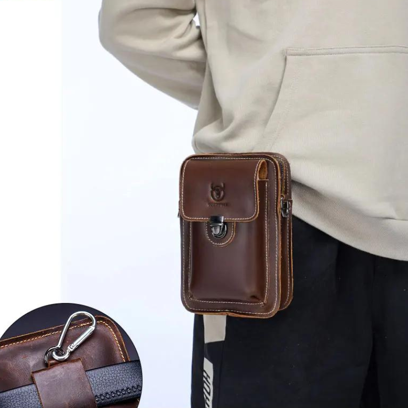 Pochette cuir téléphone bandoulière