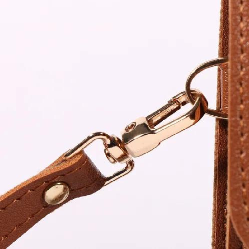 Pochette porte téléphone avec bandoulière et rabat élégant