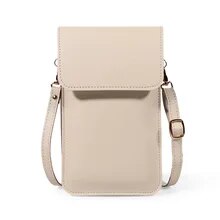 Pochette porte téléphone avec bandoulière et rabat élégant