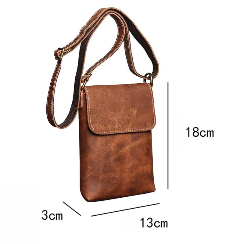 Pochette téléphone cuir