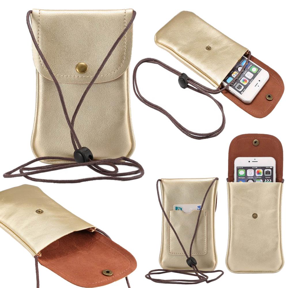 Pochette telephone doré