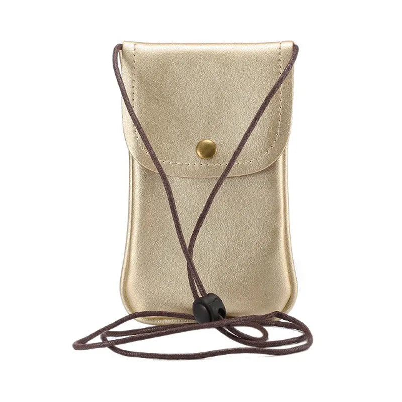 Pochette telephone doré