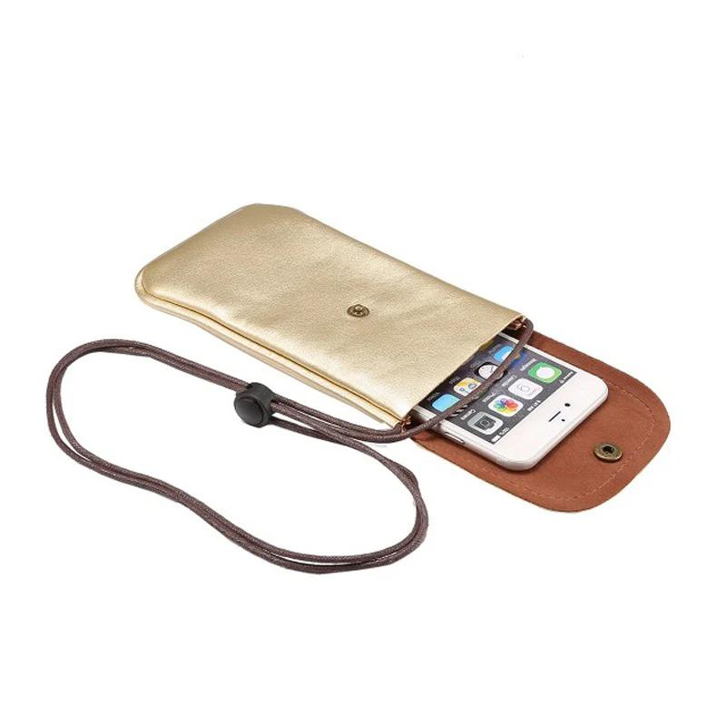 Pochette telephone doré