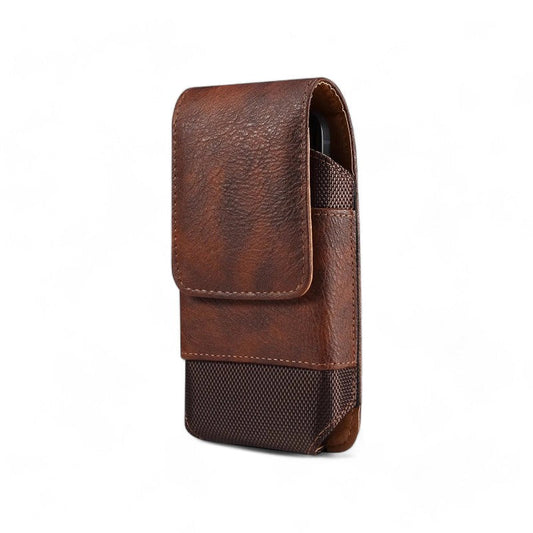 Pochette ceinture téléphone similicuir homme - Brun / (S) 12cm