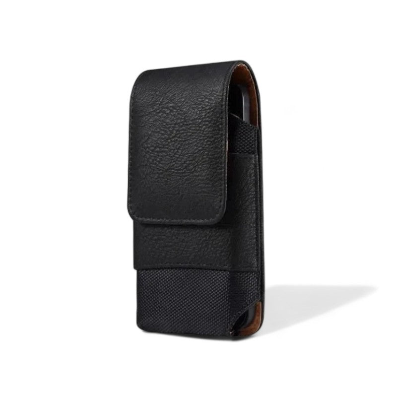 Pochette ceinture téléphone similicuir homme - Noir / (S) 12cm